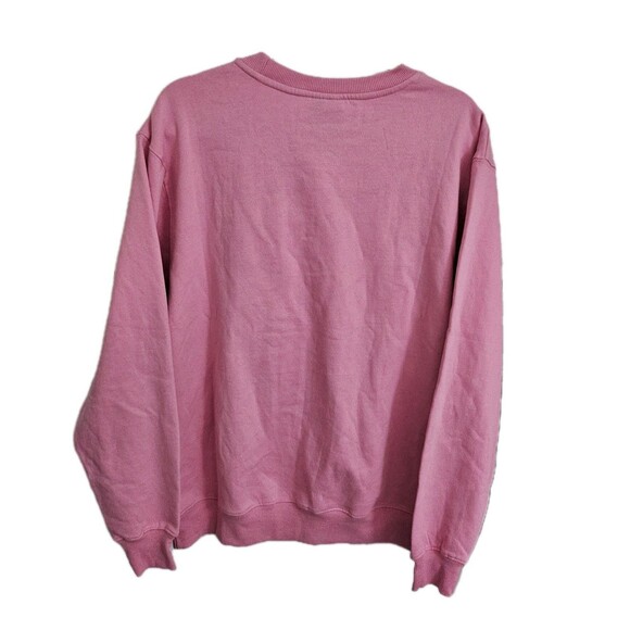 Hello Kitty Sweater Womens Medium Pink Big Face Plush Bow Oversized Pullover NWT - Picture 5 of 8